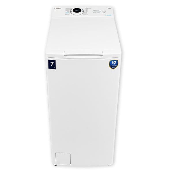 מכונת כביסה פתח עליון 7 ק״ג Midea MF100T70 עד 1200 סל״ד חסכונית | רוחב צר 40 ס״מ | יבואן רשמי משלוח מהיר