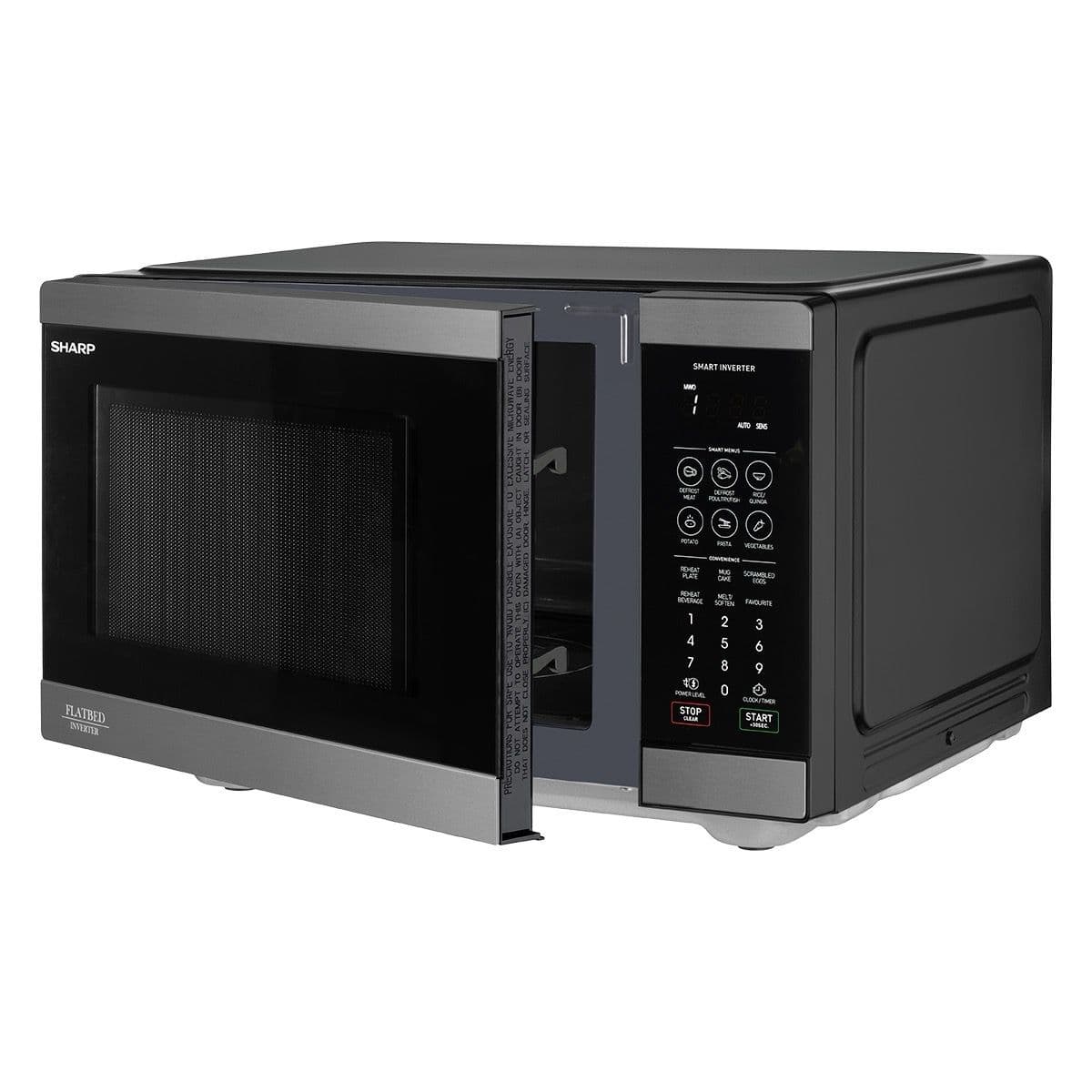 מיקרוגל Sharp R-268FH(BS) – בנפח 26 ליטר ללא צלחת Space Max עם פאנל בעברית | יבואן רשמי משלוח מהיר