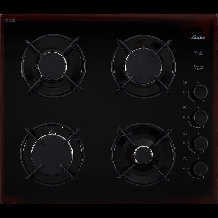 כיריים גז Sauter SHG870B זכוכית שחורה עם 4 מבערים וחיישני בטיחות תוצרת צרפת | יבואן רשמי-משלוח מהיר