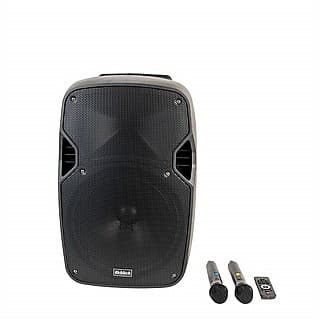 בידורית מקצועית-רמקול מוגבר נטען 15 אינטש RichTech STUDIO 15 כולל 2 מיקרופונים