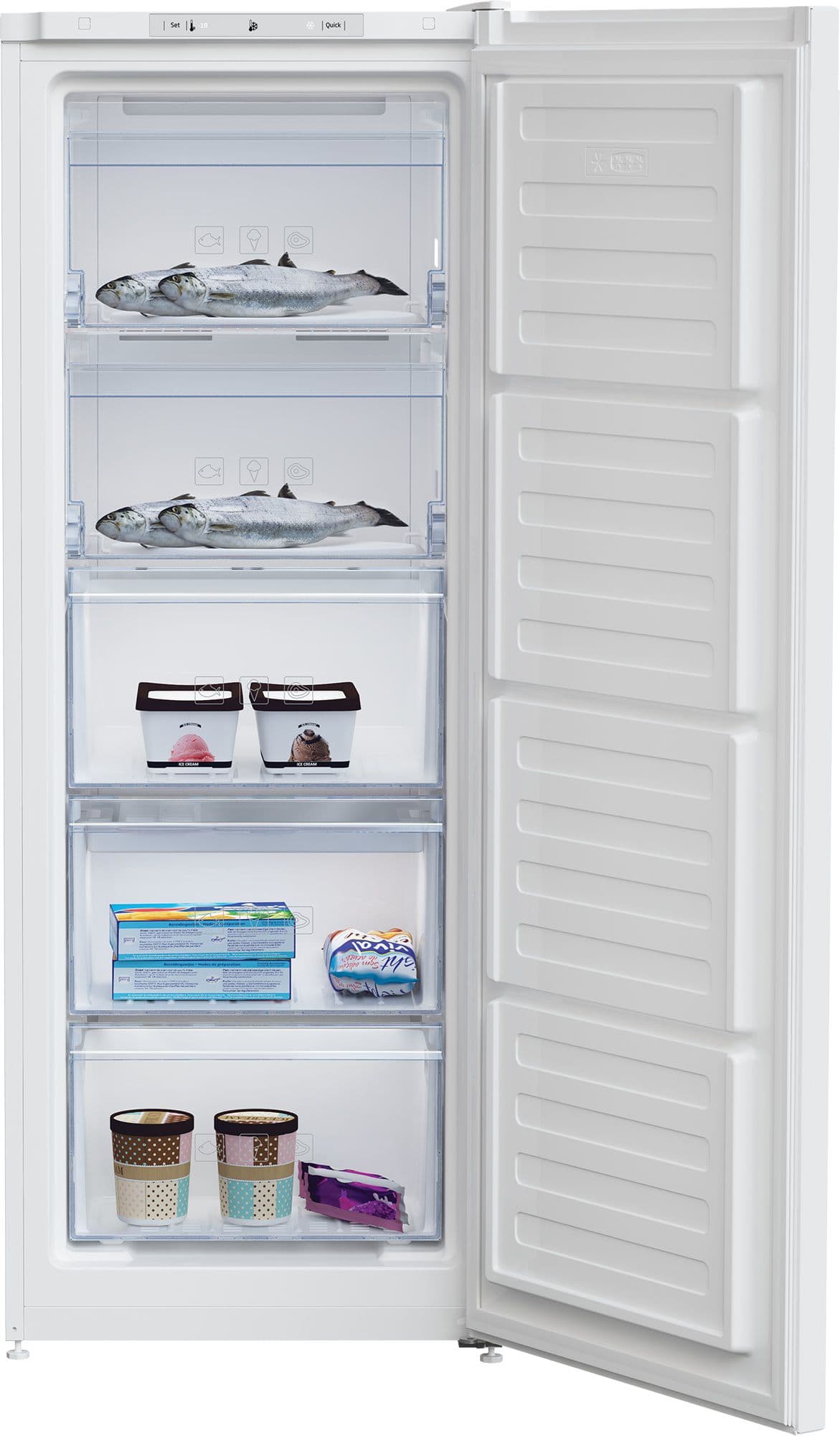מקפיא 5 תאים Beko RFNE207T31W לבן 168 ליטר  | יבואן רשמי