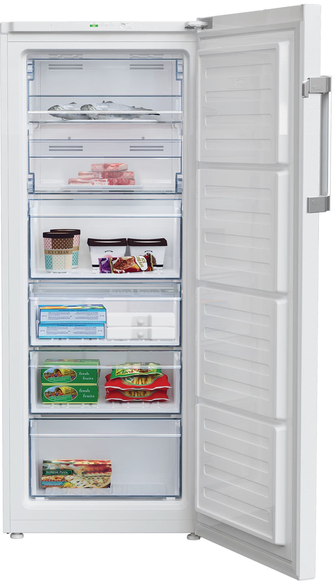 מקפיא 6 מגירות Beko RFNE276K32WN לבן 214 ליטר  | יבואן רשמי שנתיים אחריות