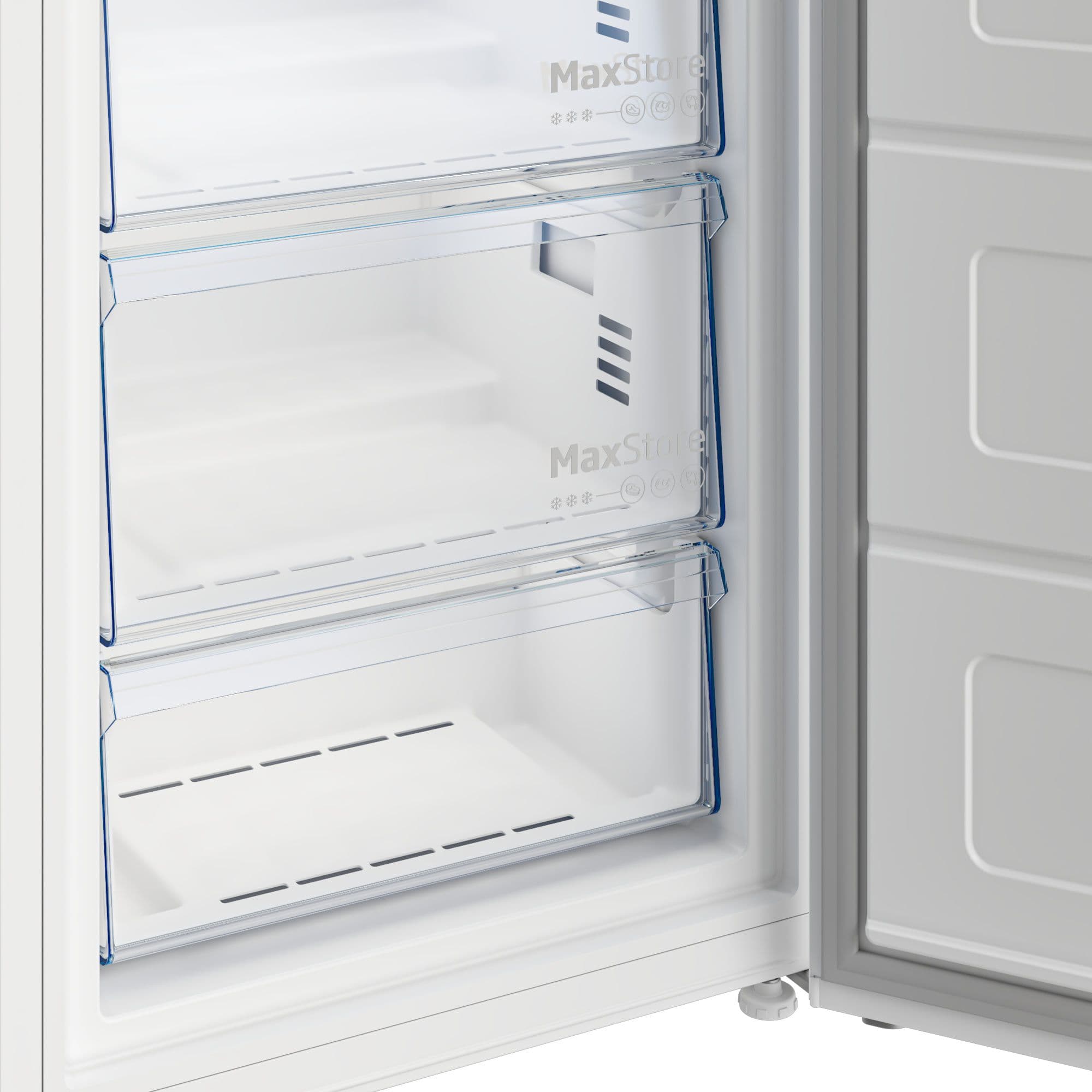 מקפיא 7 מגירות Beko RFNE292L31WNP כסף 250 ליטר  | יבואן רשמי שנתיים אחריות