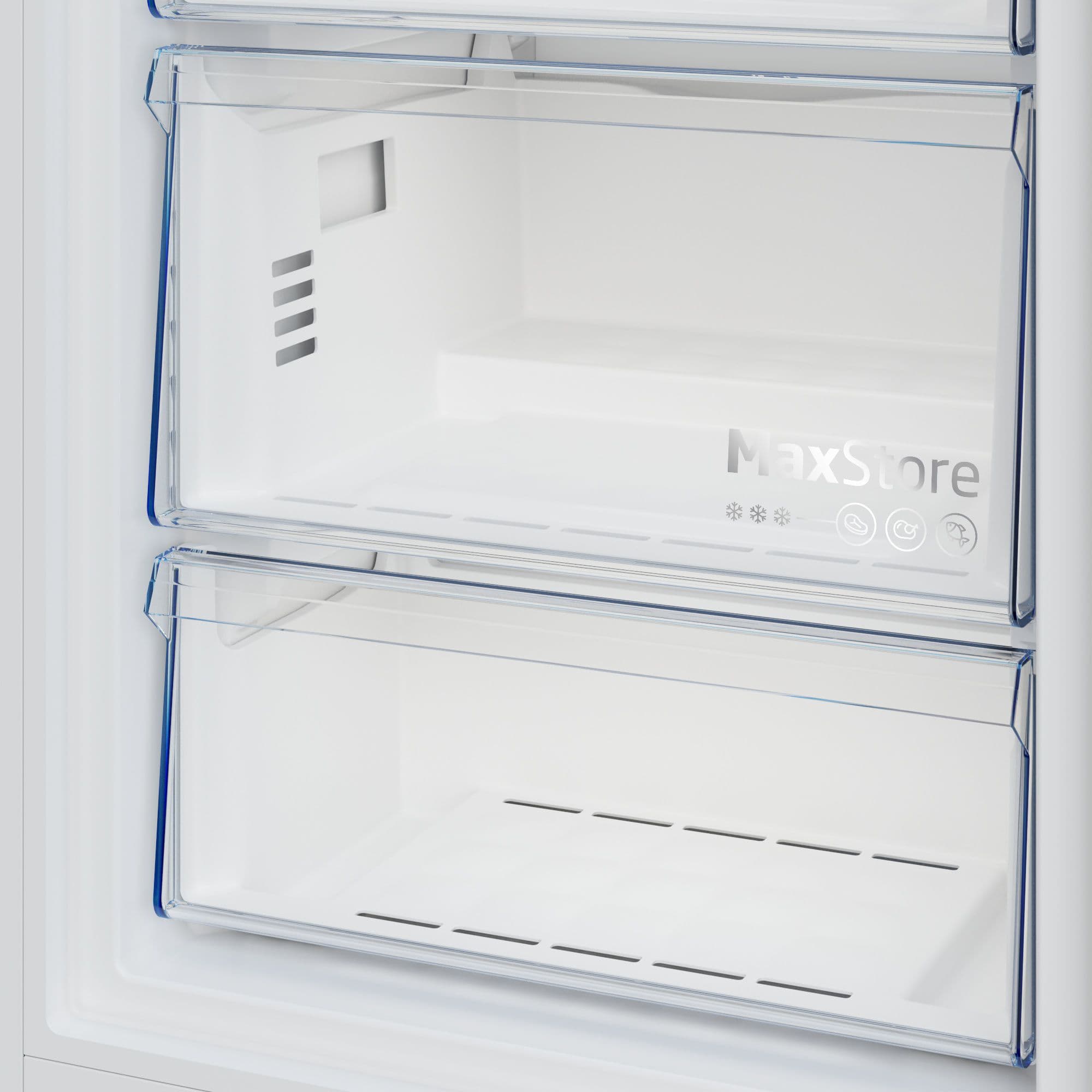 מקפיא 8 מגירות Beko RFNE318L33WP לבן 286 ליטר  | יבואן רשמי שנתיים אחריות
