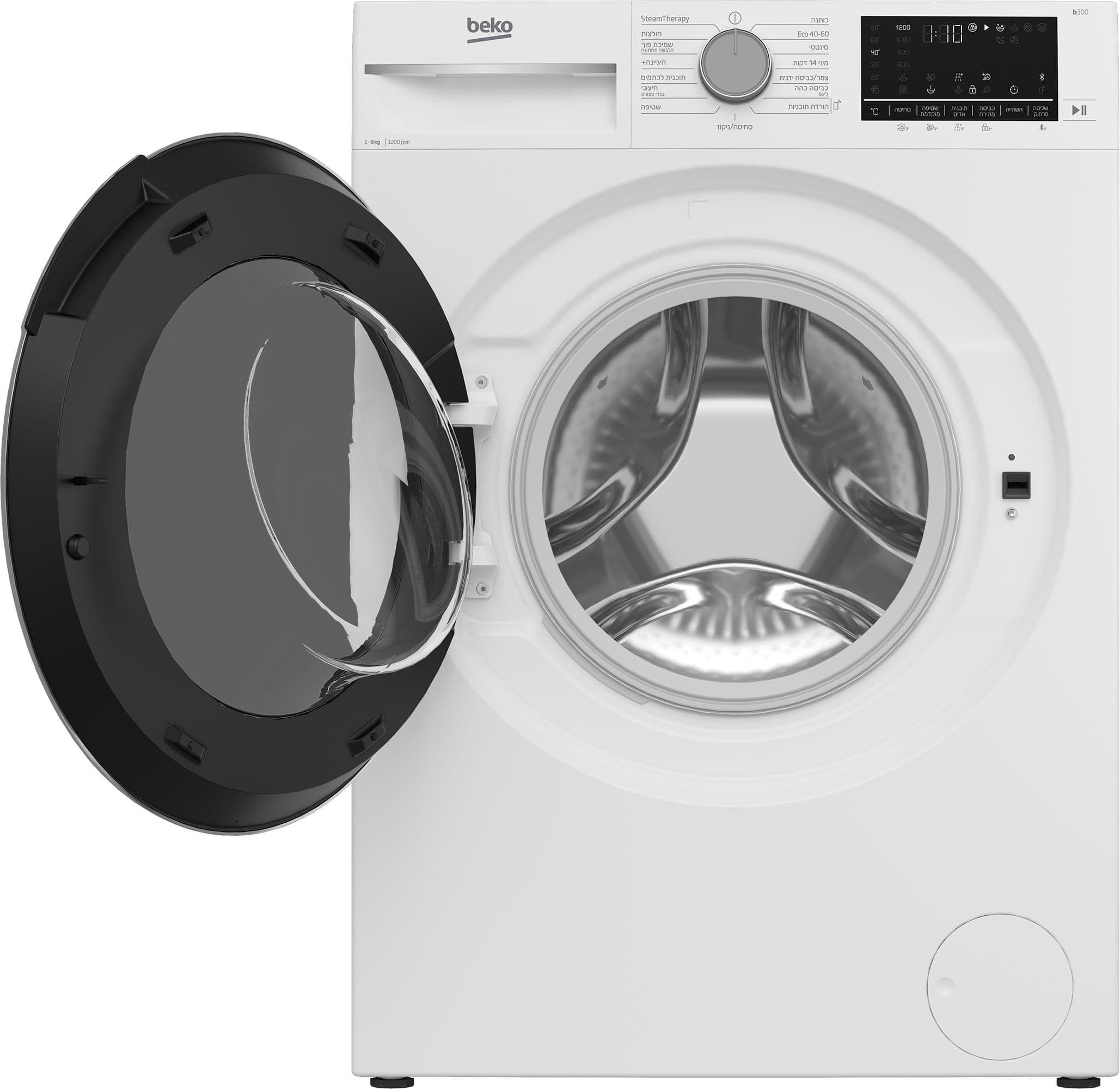 מכונת כביסה 9 קילו Beko CM9120BI לבן  | יבואן רשמי שנתיים אחריות
