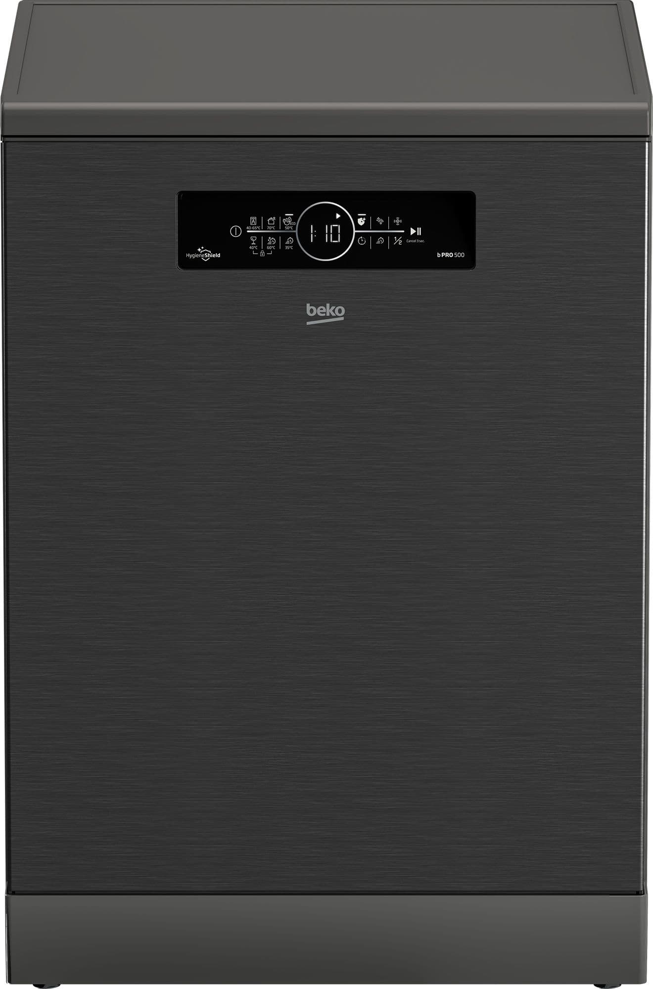 מדיח כלים Beko BDFN36522DQ נירוסטה מושחרת - 15 מערכות כלים | יבואן רשמי-משלוח מהיר