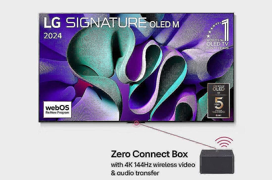 טלוויזיית LG OLED83M46LA SIGNATURE M4 – מסך OLED אלחוטי 83 אינץ׳ עם Zero Connect | יבואן רשמי