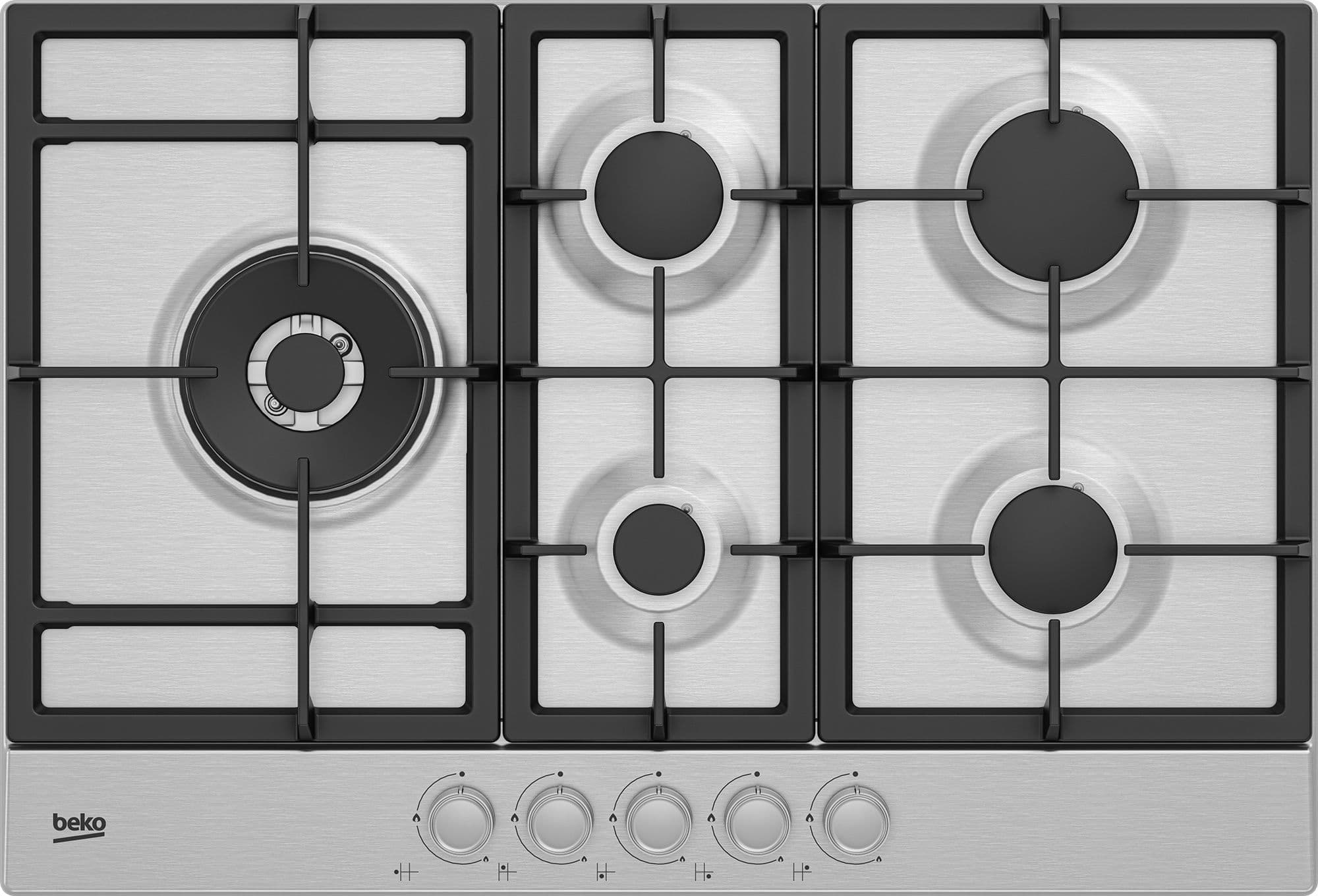 כיריים גז 5 להבות Beko HIAL752205SX נירוסטה  יבואן רשמי