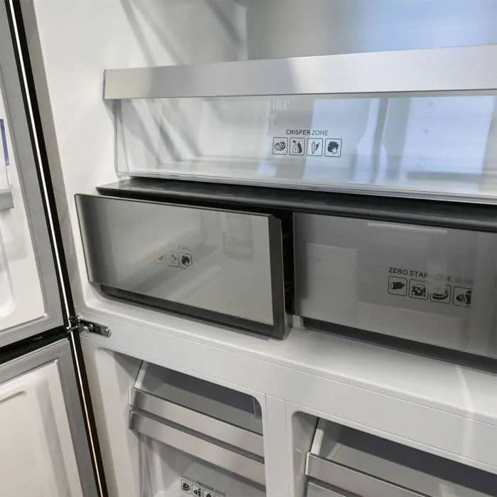 מקרר 4 דלתות Hyundai HARF-4585B זכוכית שחורה מקפיא תחתון