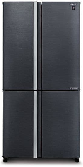 מקרר 4 דלתות SHARP SJ-9270SL מקפיא תחתון שארפ אינוורטר NoFrost נירוסטה מושחרת עם פיקוד שבת - יבואן רשמי