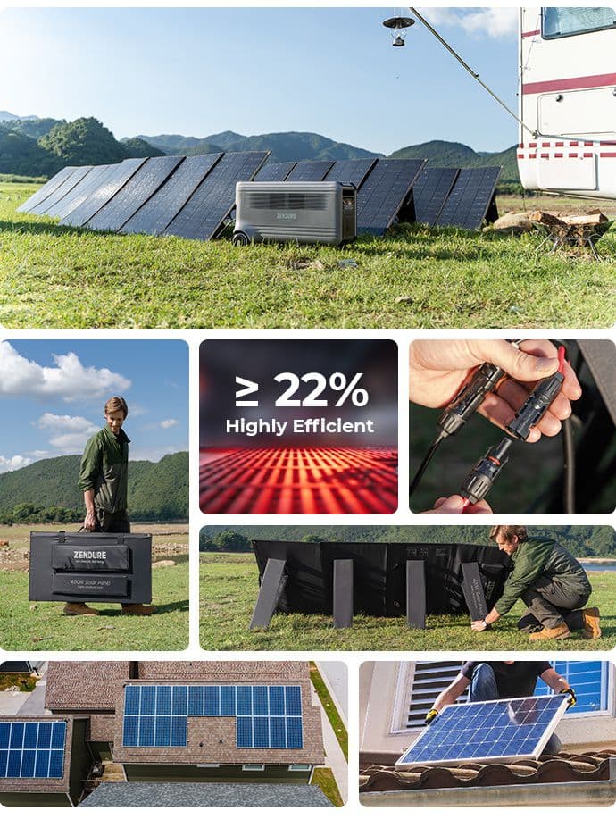 פאנל סולארי מתקפל מוקשח ZENDURE 200W – טעינה סולארית ניידת עם יעילות גבוהה ועמידות IP67 | יבואן רשמי-משלוח מהיר