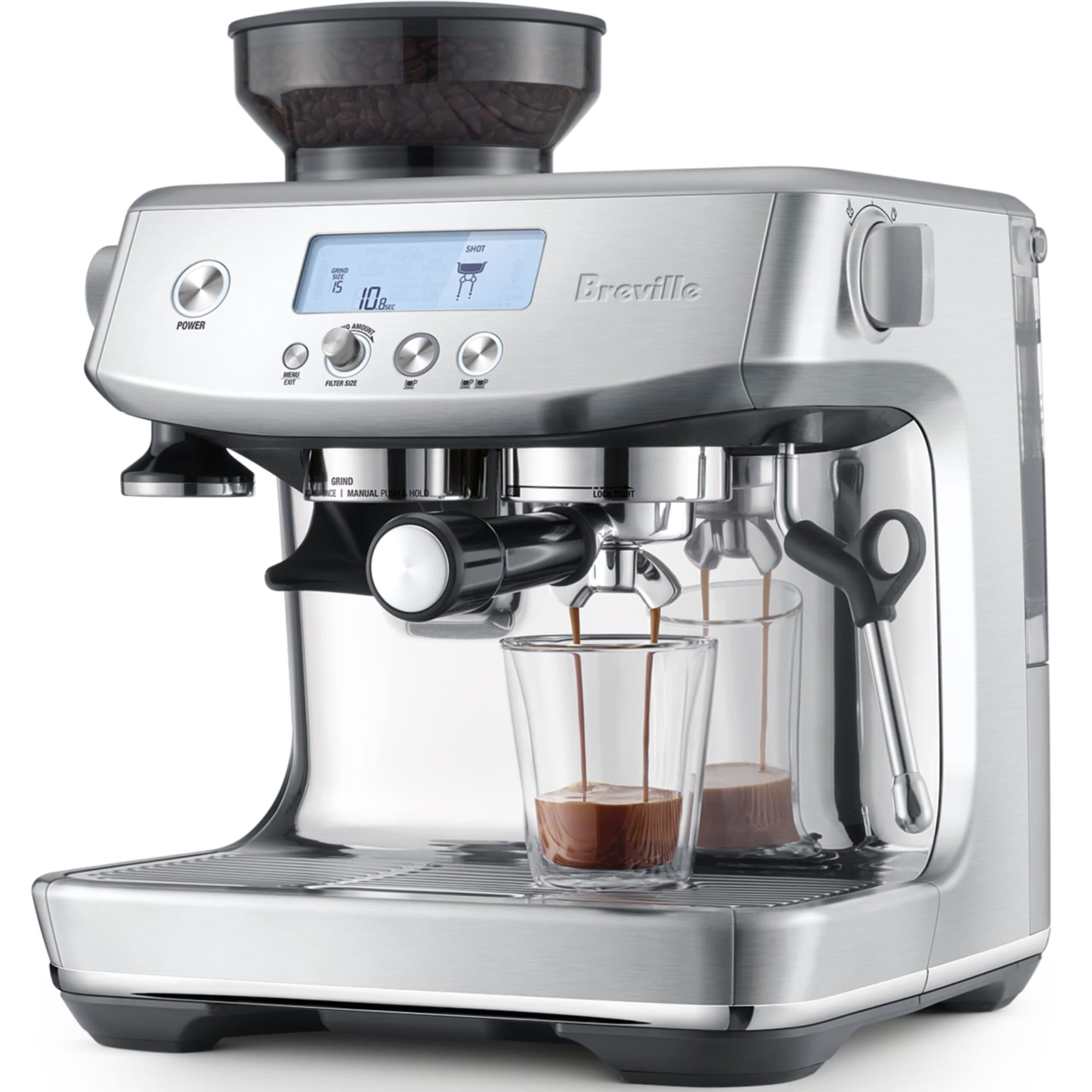 Breville Barista Pro BES878 – מכונת אספרסו ביתית עם מטחנה מובנית וחימום מיידי ThermoJet | יבואן רשמי