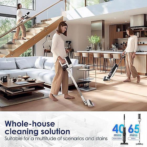 שואב שוטף רצפות אלחוטי Tineco Floor One S7 Switch עם שואב אבק 2 ב־1 עם חיווי קולי בעברית | יבואן רשמי