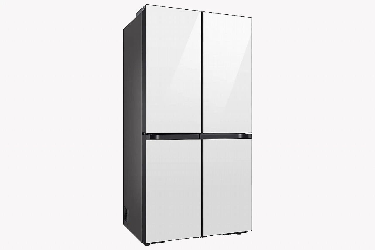 מקרר 4 דלתות מקפיא תחתון 852 ליטר Samsung RF88DB9623WH BESPOKE זכוכית לבנה- יבואן רשמי