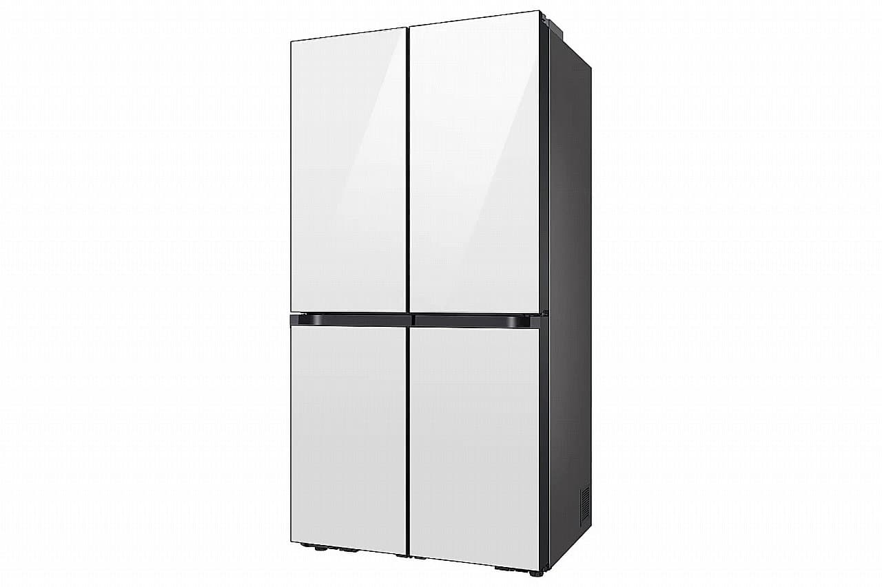מקרר 4 דלתות מקפיא תחתון 852 ליטר Samsung RF88DB9623WH BESPOKE זכוכית לבנה- יבואן רשמי