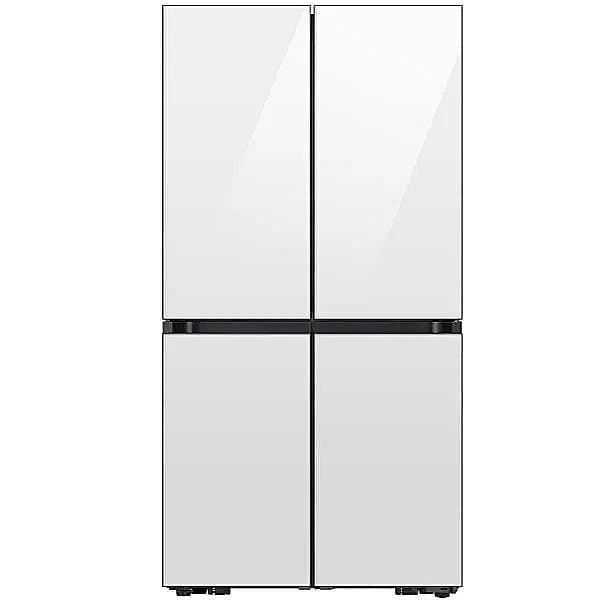 מקרר 4 דלתות מקפיא תחתון 852 ליטר Samsung RF88DB9623WH BESPOKE זכוכית לבנה- יבואן רשמי