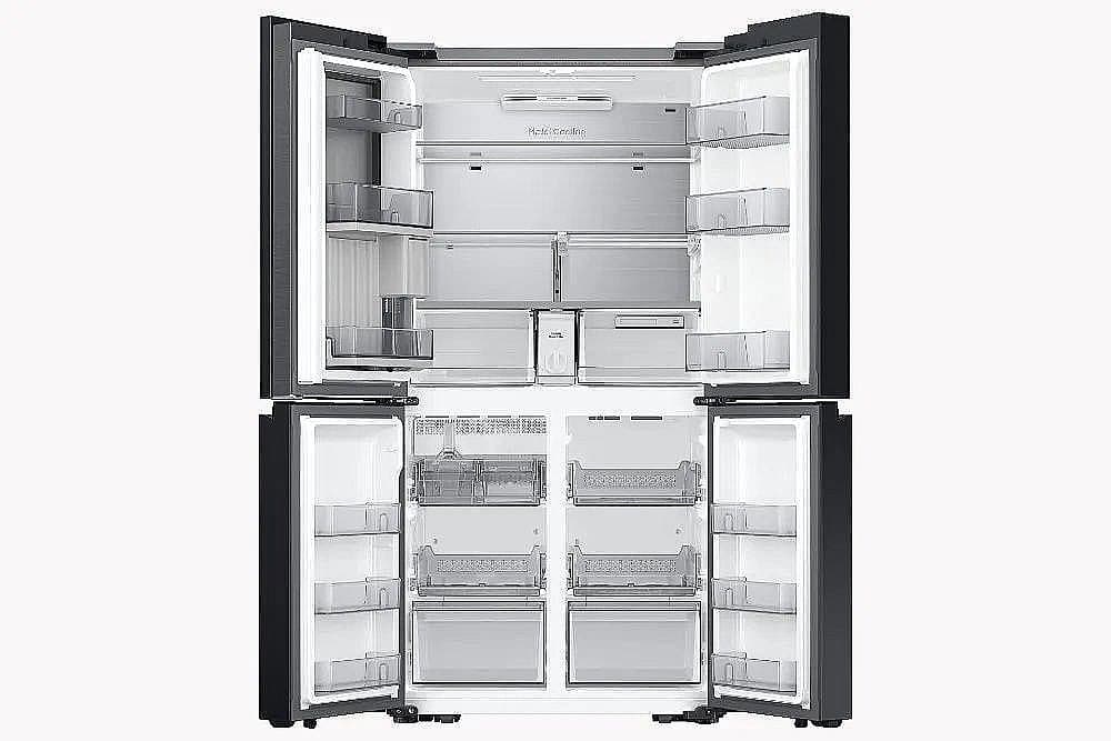 מקרר 4 דלתות מקפיא תחתון 852 ליטר Samsung RF88DB9623BK BESPOKE זכוכית שחורה - יבואן רשמי