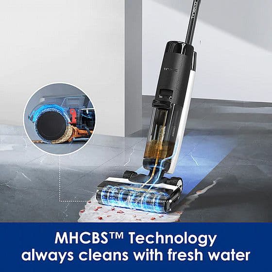 שואב שוטף רצפות אלחוטי Tineco Floor One S5 PLUS עם חיווי בעברית וניקוי עצמי | יבואן רשמי-משלוח מהיר