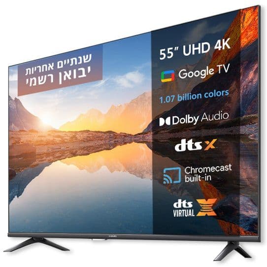 XIAOMI TV L55MA-AME טלוויזיה חכמה שיאומי 55 אינץ' - שנתיים אחריות יבואן רשמי