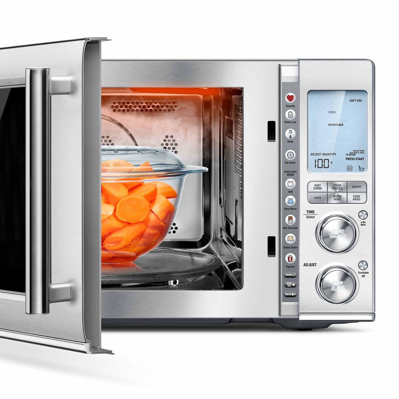 מיקרוגל משולב תנור 34 ליטר Breville BMO870BST | Combi Wave™ 3 in 1 | AirFry | יבואן רשמי