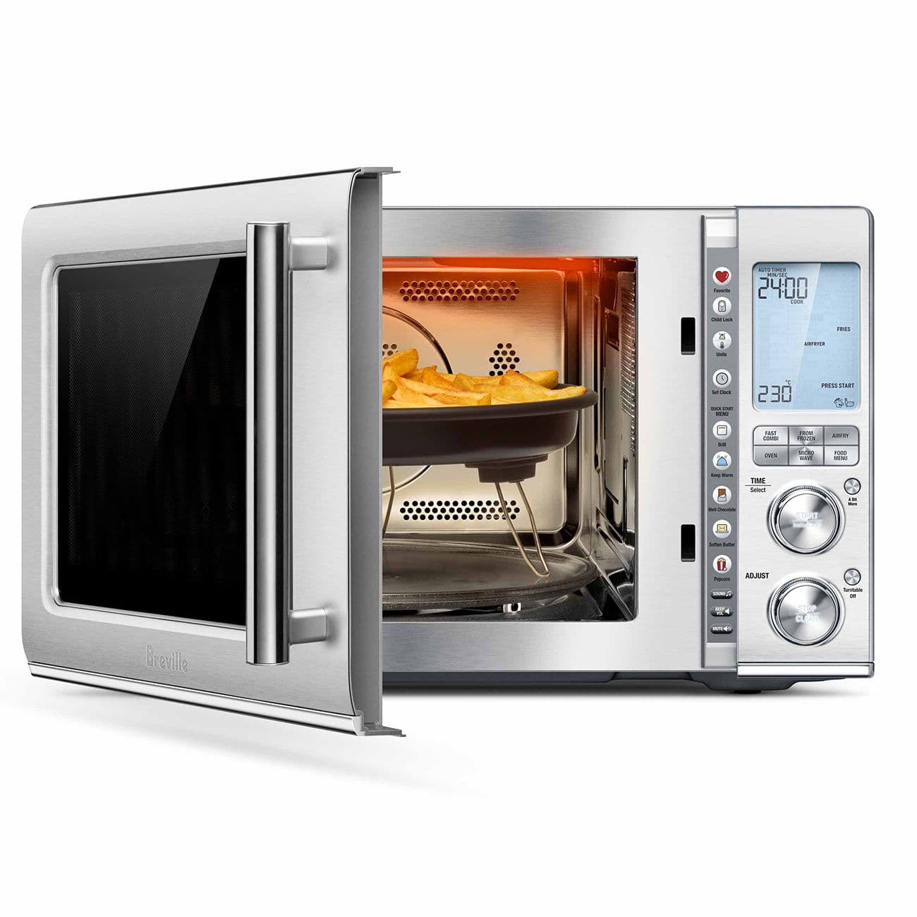 מיקרוגל משולב תנור 34 ליטר Breville BMO870BST | Combi Wave™ 3 in 1 | AirFry | יבואן רשמי