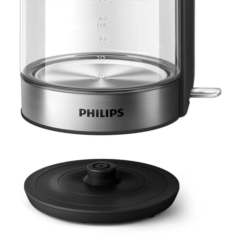 קומקום זכוכית פיליפס 1.7 ליטר דגם Philips HD9339/80 - עם תאורת LED ובסיס מסתובב 360° | יבואן רשמי | משלוח מהיר