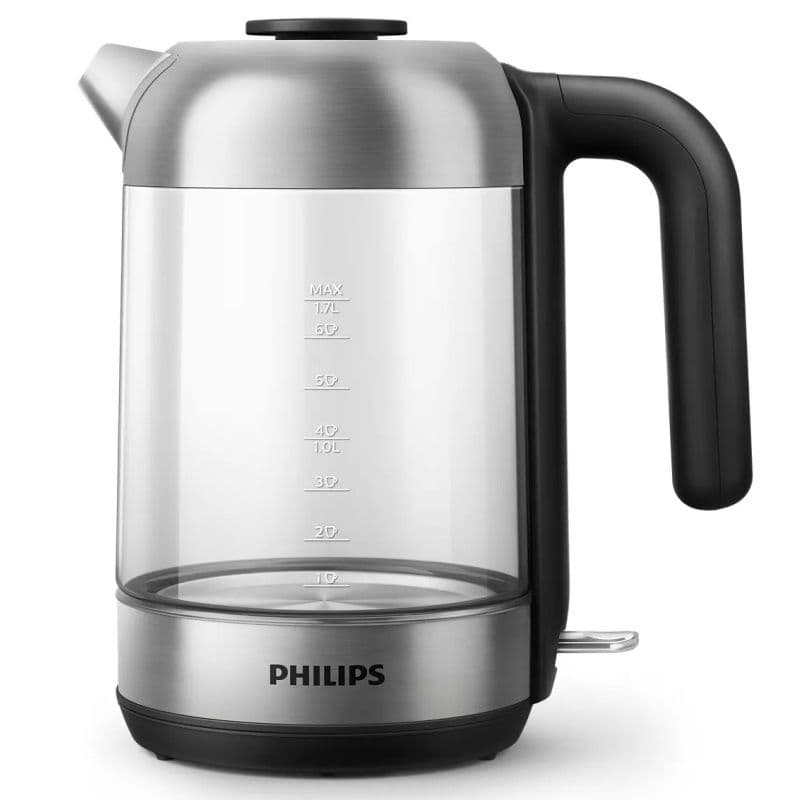 קומקום זכוכית פיליפס 1.7 ליטר דגם Philips HD9339/80 - עם תאורת LED ובסיס מסתובב 360° | יבואן רשמי | משלוח מהיר