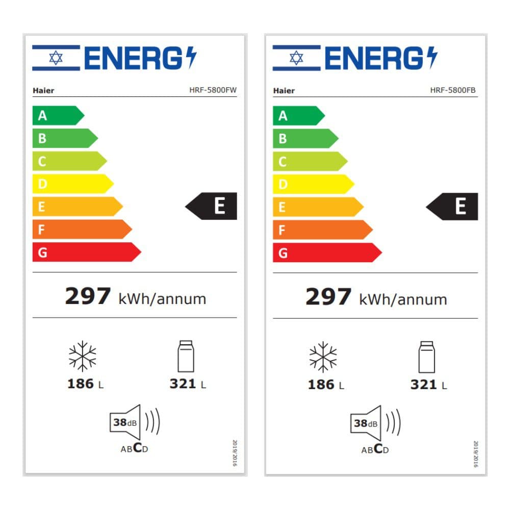 מקרר ‏4 דלתות מקפיא תחתון 507 ליטר Haier HRF5800FW אחריות יבואן רשמי