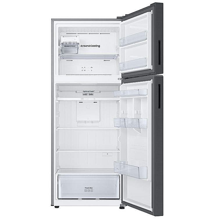 מקרר 2 דלתות מקפיא עליון 420 ליטר SAMSUNG RT43CG6424B1 נירוסטה מושחרת  - יבואן רשמי