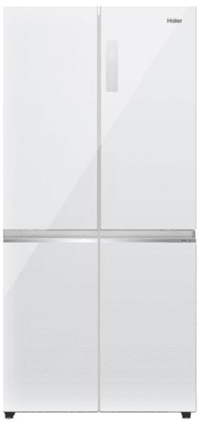 מקרר 4 דלתות מקפיא תחתון 507 ליטר HAIER HRF-5800FW זכוכית לבנה - יבואן רשמי