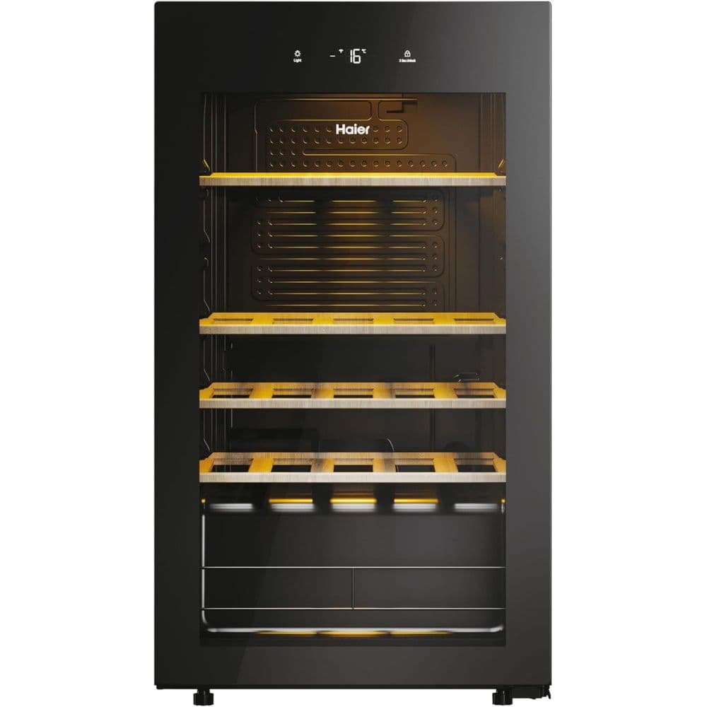 מקרר יין 34 בקבוקים Haier HWS34GGH1 עם דלת Anti-UV ובקרת לחות | יבואן רשמי