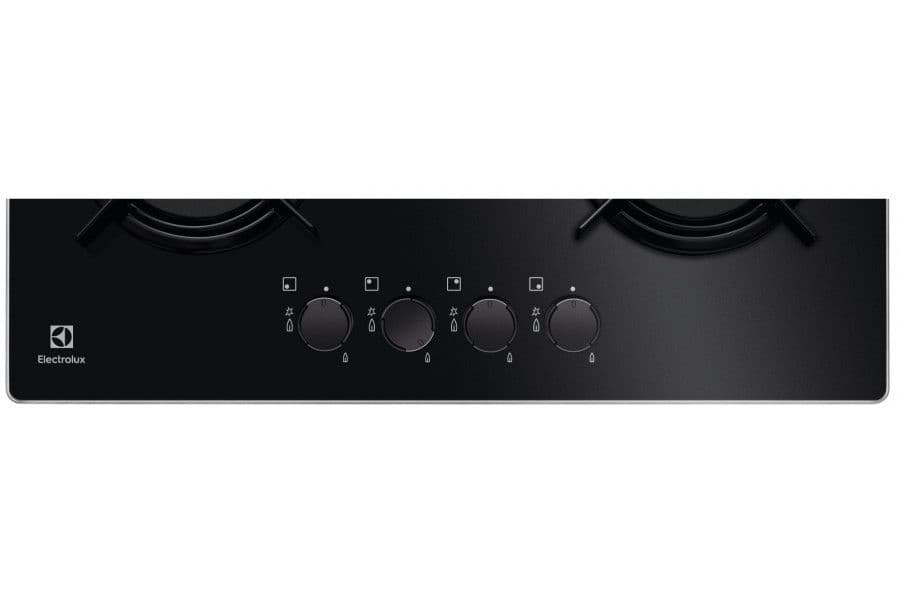 כיריים גז 60 ס"מ 4 להבות דגם EGT6242NVK אלקטרולוקס Electrolux זכוכית שחורה