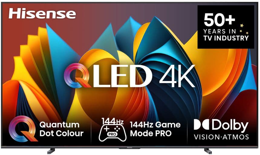 טלוויזיה חכמה 100 אינץ' Hisense 100E79NQ QLED 4K UHD יבואן רשמי