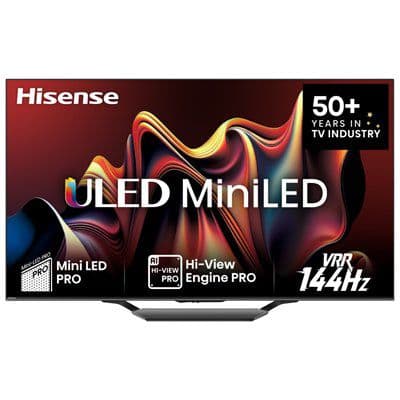 טלוויזיה חכמה 85 אינץ׳ Hisense 85U72NQ – Mini-LED 4K עם 144Hz ו-Dolby Vision IQ | יבואן רשמי