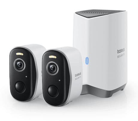 ערכת 2 מצלמות אלחוטיות Baseus Security N1+ Outdoor Camera 2K משלוח מהיר