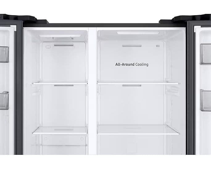 מקרר דלת ליד דלת 583 ליטר סמסונג Samsung RS57DG400 עם Space Max נירוסטה מושחרת | משלוח מהיר
