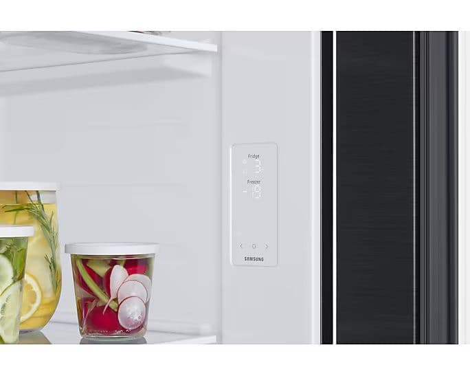 מקרר דלת ליד דלת 583 ליטר סמסונג Samsung RS57DG400 עם Space Max נירוסטה מושחרת | משלוח מהיר