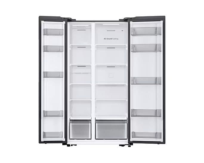 מקרר דלת ליד דלת 583 ליטר סמסונג Samsung RS57DG400 עם Space Max נירוסטה מושחרת | משלוח מהיר