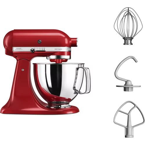 מיקסר KitchenAid 5KSM125EER - אדום - 4.8 ליטר - עוצמה וסטייל במטבח שלך - יבואן רשמי