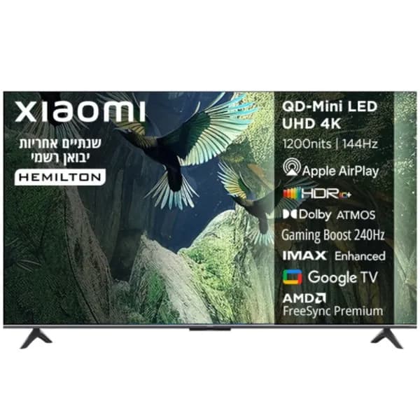 טלוויזיה חכמה 55 אינץ' Xiaomi TV S Mini L55MA-SPLME QD-Mini LED 4K - יבואן רשמי