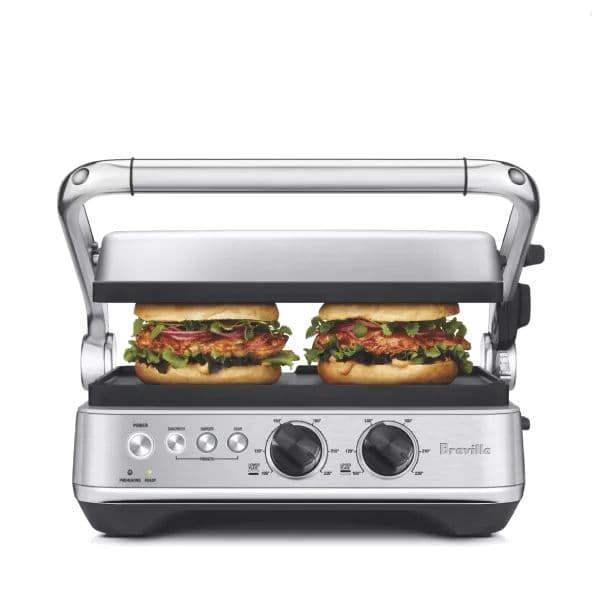 טוסטר גריל לחיצה Breville BGR710BSS - פלטות מתחלפות, שליטה נפרדת, עוצמה של 1800W | יבואן רשמי | משלוח מהיר
