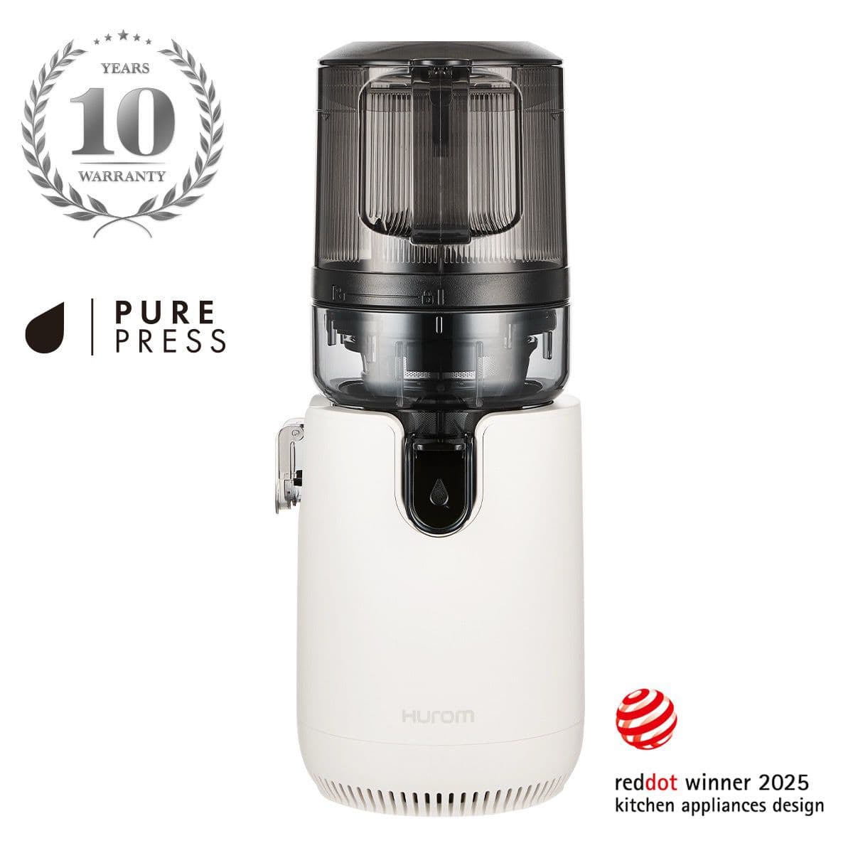 HUROM E50ST – מסחטת מיצים איטית קומפקטית עם Smart Hopper ושני מסננים | יבואן רשמי-משלוח מהיר