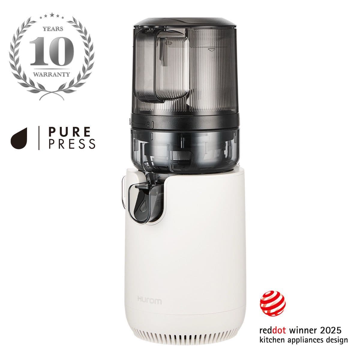 HUROM E50ST – מסחטת מיצים איטית קומפקטית עם Smart Hopper ושני מסננים | יבואן רשמי-משלוח מהיר