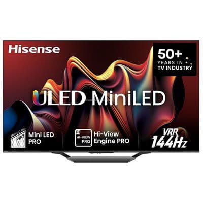 טלוויזיה חכמה 65 אינץ׳ 4K Hisense 65U72NQ - טכנולוגיית Mini-LED PRO עם 144Hz ו-Dolby Vision IQ | יבואן רשמי
