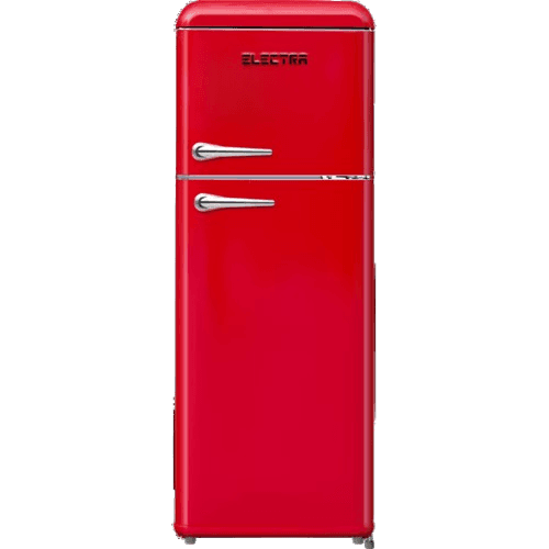 מקרר רטרו Electra ELR210R מקפיא עליון 2 דלתות, 208 ליטר - צבע אדום | יבואן רשמי