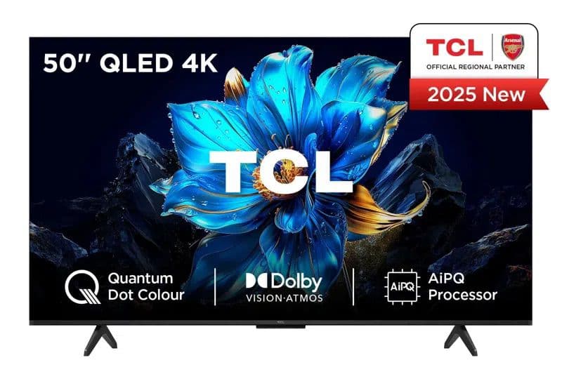 טלוויזיה חכמה 50 אינץ' דגם QLED 4K סדרה TCL 50P7K עם Google TV | יבואן רשמי