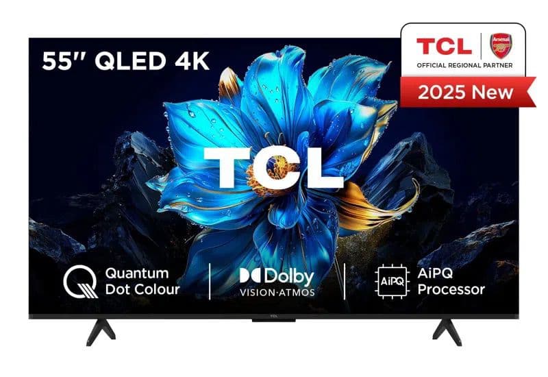 טלוויזיה חכמה 55 אינץ' דגם QLED 4K סדרה TCL 55P7K עם Google TV | יבואן רשמי