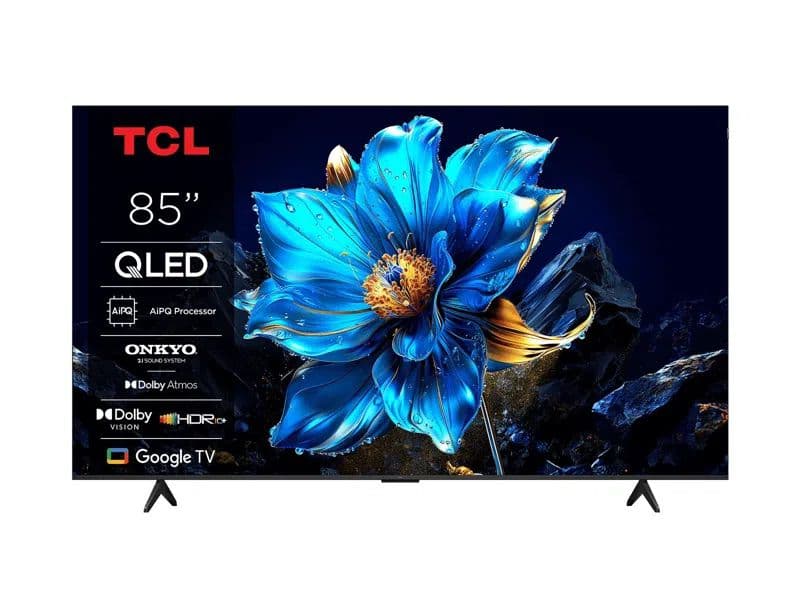 טלוויזיה חכמה 85 אינץ' דגם QLED 4K סדרה TCL 85P7K עם Google TV יבואן רשמי |  משלוח מהיר