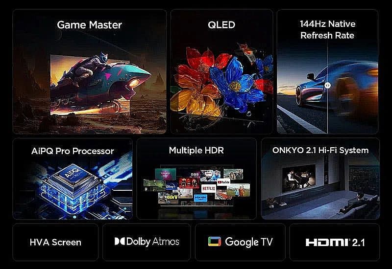 טלוויזיה חכמה 65 אינץ' TCL 65P8K QLED 4K עם Google TV | יבואן רשמי