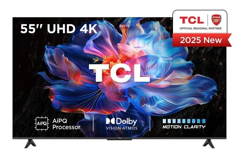 טלוויזיה חכמה 55 אינץ' TCL 55V6C 4K Google TV | יבואן רשמי
